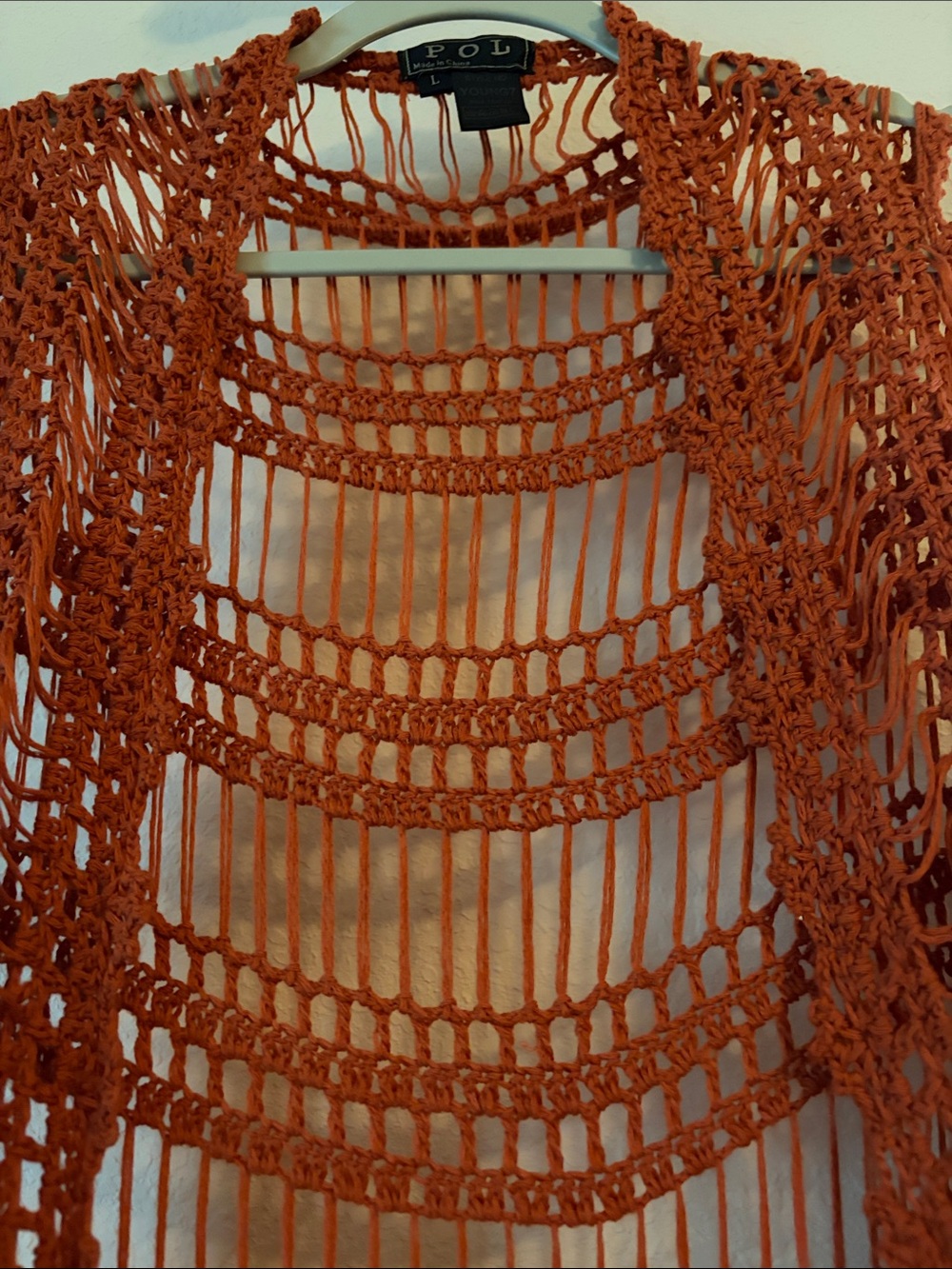 POL Open Weave Flyaway Fringe Vest - Picture 2 of 9